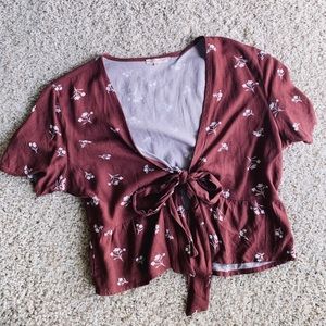 Lottie Moss Front Tie Top